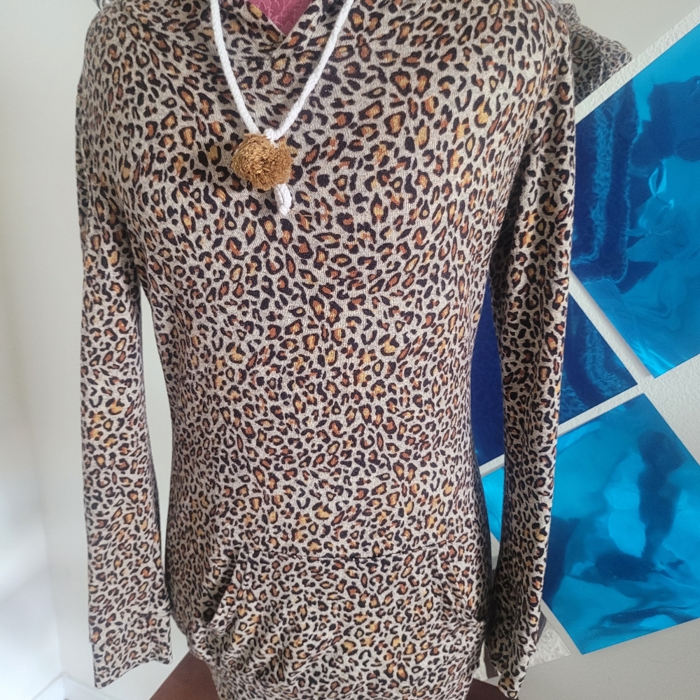 Cheetah print pullover